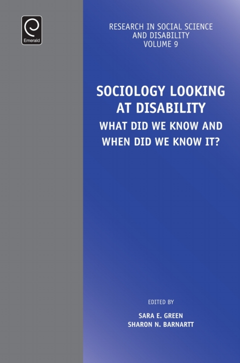 Cover image for book Sociology Looking at Disability