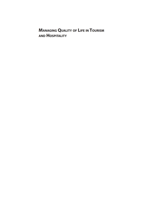 Cover image for book Managing Quality of Life in Tourism and Hospitality