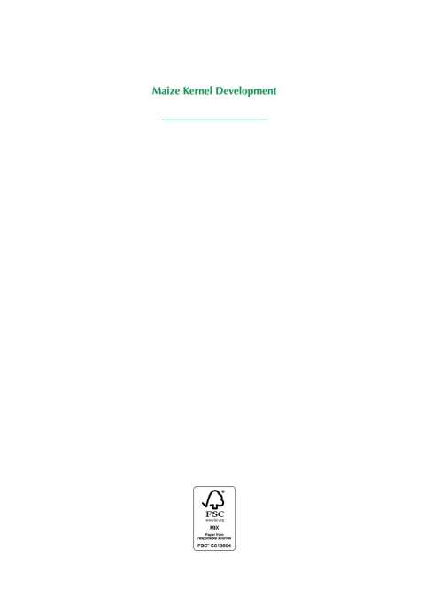 Cover image for book Maize Kernel Development
