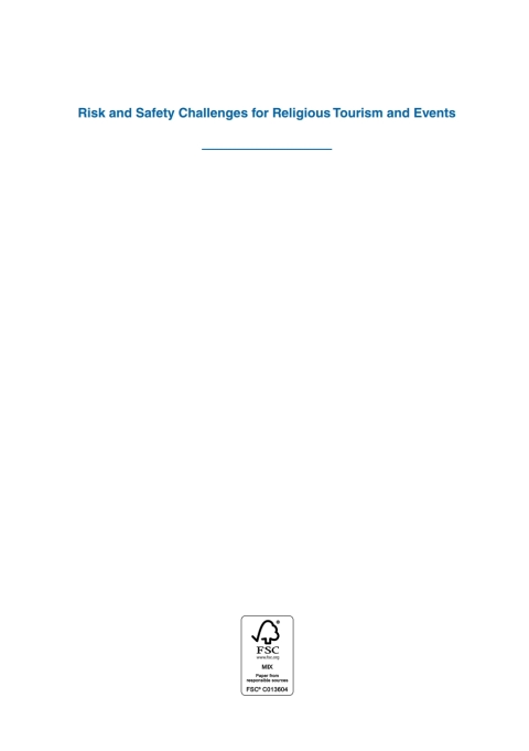 Cover image for book Risk and Safety Challenges for Religious Tourism and Events