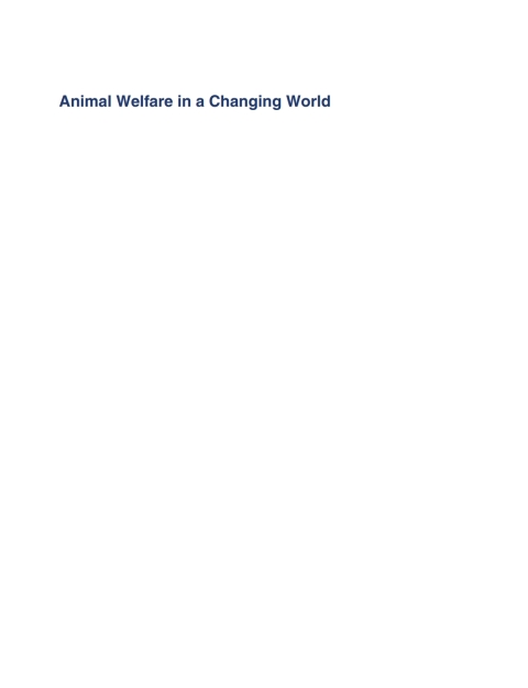 Cover image for book Animal Welfare in a Changing World