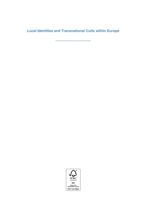 Cover image for book Local Identities and Transnational Cults within Europe