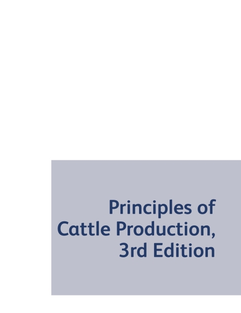 Cover image for book Principles of Cattle Production