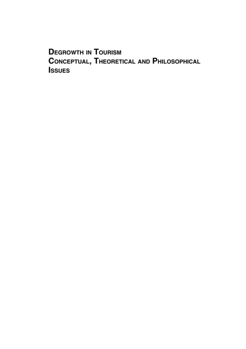 Cover image for book Degrowth in Tourism