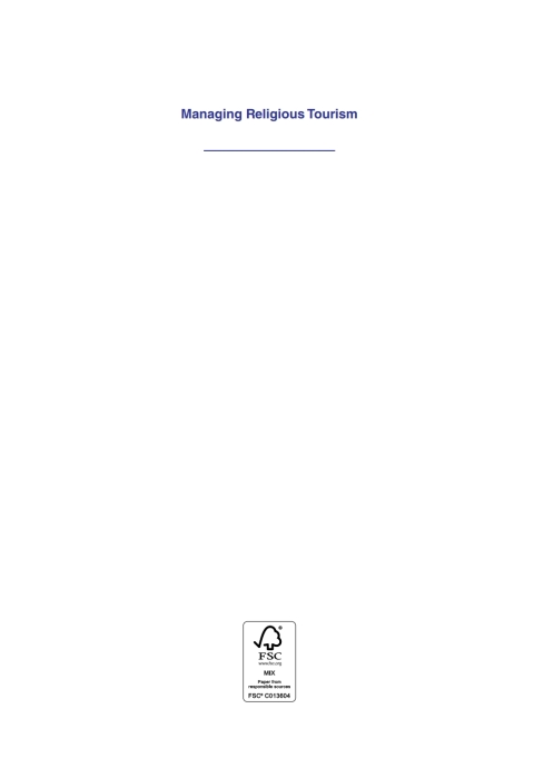 Cover image for book Managing Religious Tourism