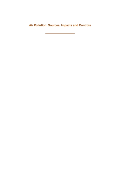 Cover image for book Air Pollution