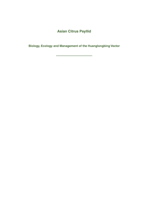 Cover image for book Asian Citrus Psyllid