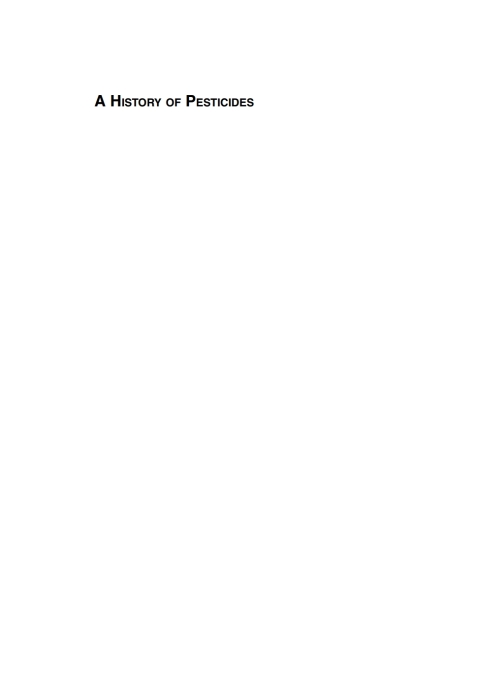 A History of Pesticides 
