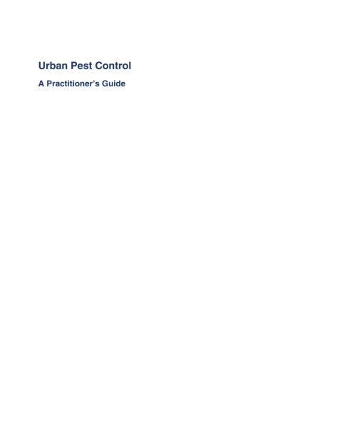 Cover image for book Urban Pest Control