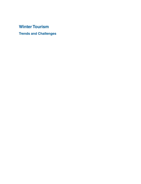 Cover image for book Winter Tourism