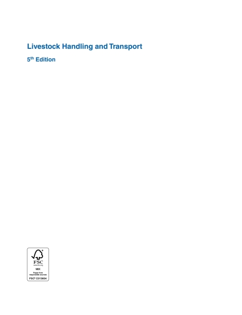 Cover image for book Livestock Handling and Transport