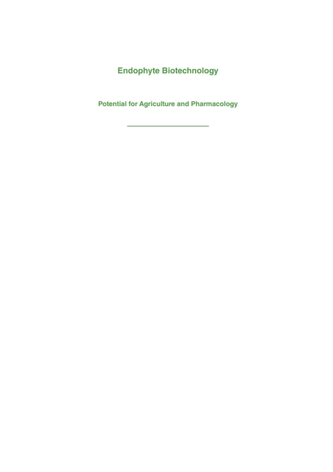Cover image for book Endophyte Biotechnology