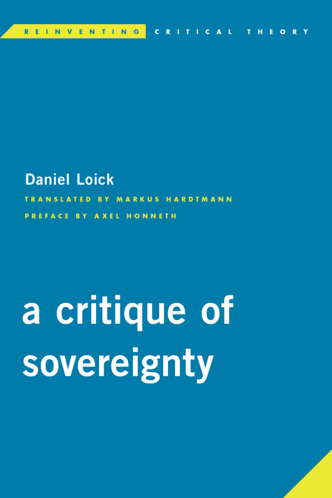 Cover image for book A Critique of Sovereignty