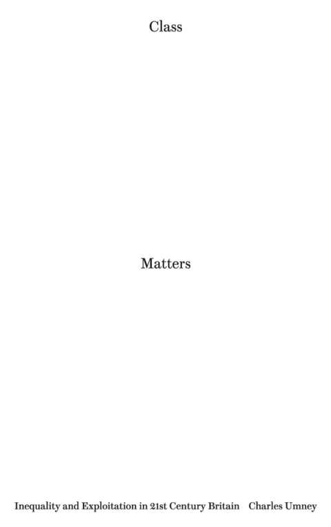 Cover image for book Class Matters