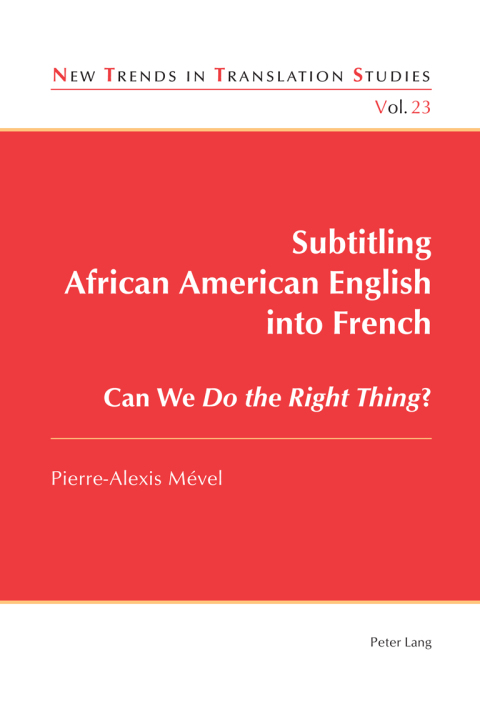 Cover image for book Subtitling African American English into French