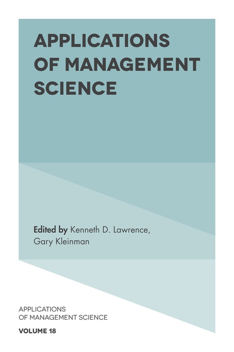 Cover image for book Applications of Management Science