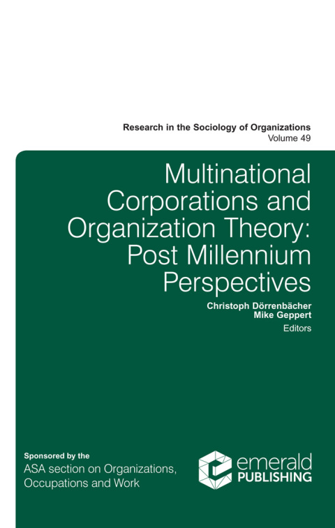 Cover image for book Multinational Corporations and Organization Theory