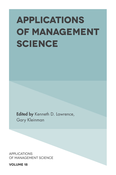 Cover image for book Applications of Management Science