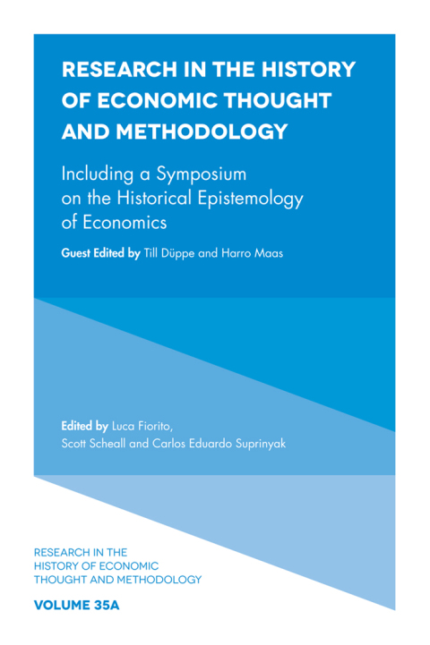 Cover image for book Including a Symposium on the Historical Epistemology of Economics