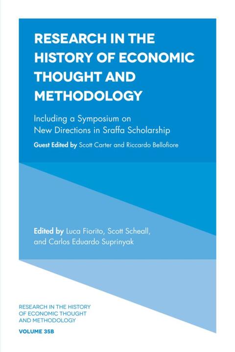 Cover image for book Including a Symposium on New Directions in Sraffa Scholarship