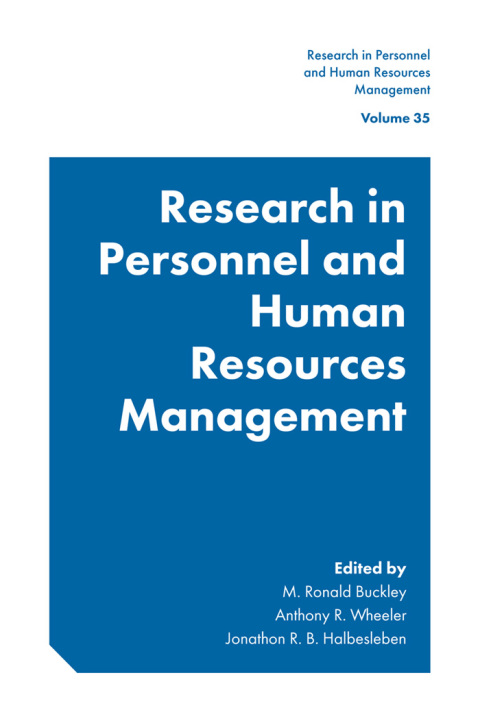 Cover image for book Research in Personnel and Human Resources Management