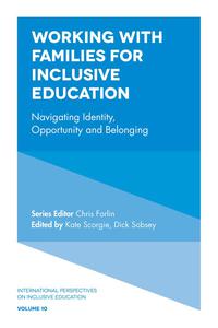 Cover image: Working with Families for Inclusive Education 9781787142619
