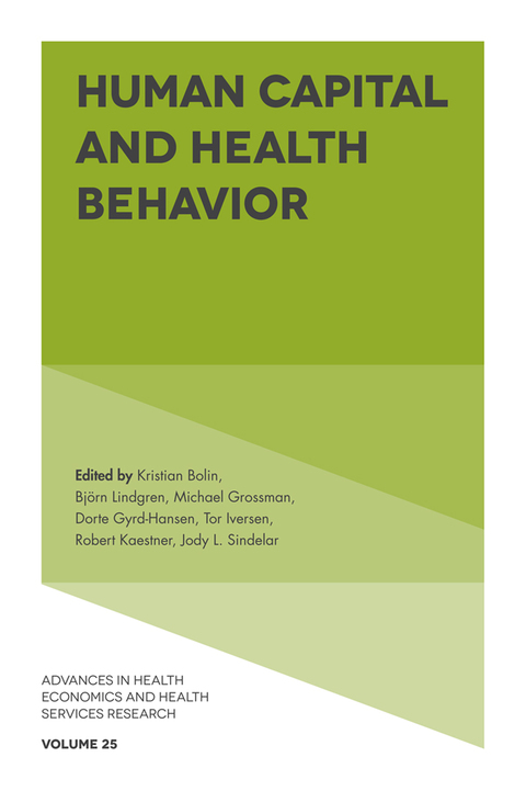 Cover image for book Human Capital and Health Behavior