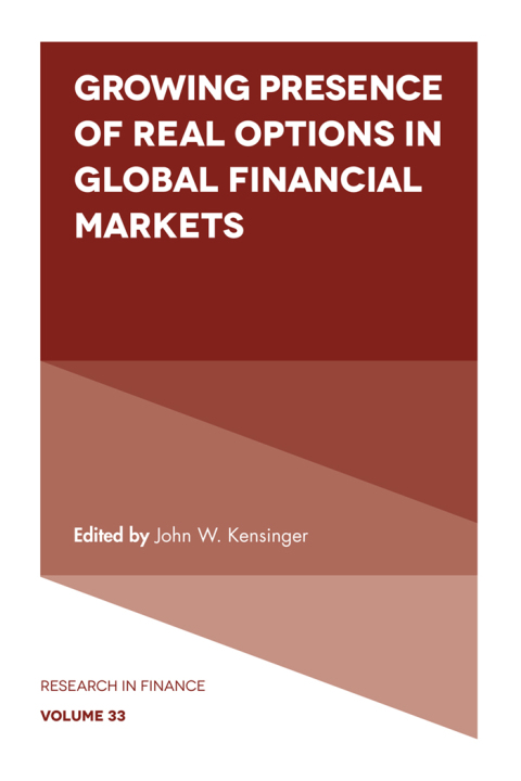 Cover image for book Growing Presence of Real Options in Global Financial Markets