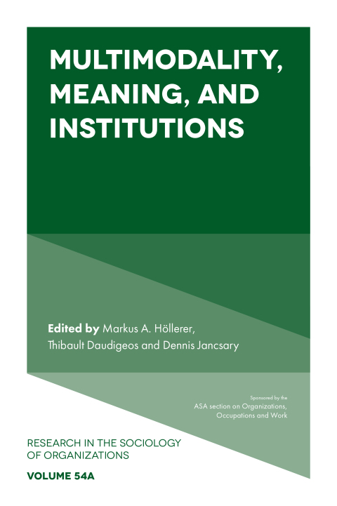 Cover image for book Multimodality, Meaning, and Institutions