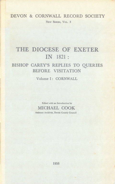 Cover image for book The Diocese of Exeter in 1821