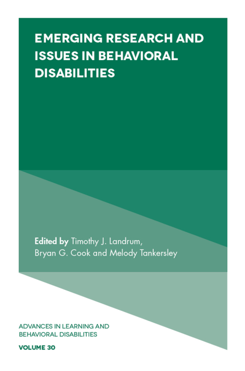 Cover image for book Emerging Research and Issues in Behavioral Disabilities