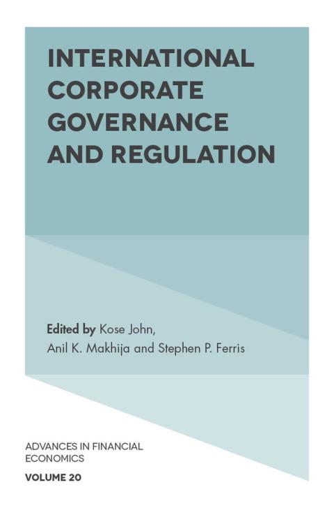 Cover image for book International Corporate Governance and Regulation