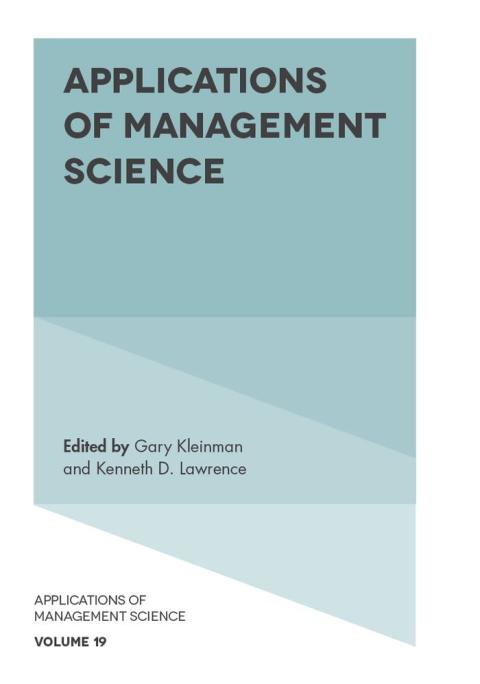 Cover image for book Applications of Management Science