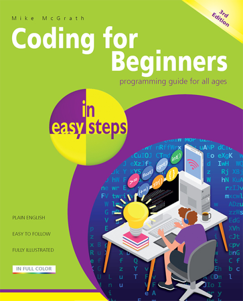 Cover image for book Coding for Beginners in easy steps, 3rd edition