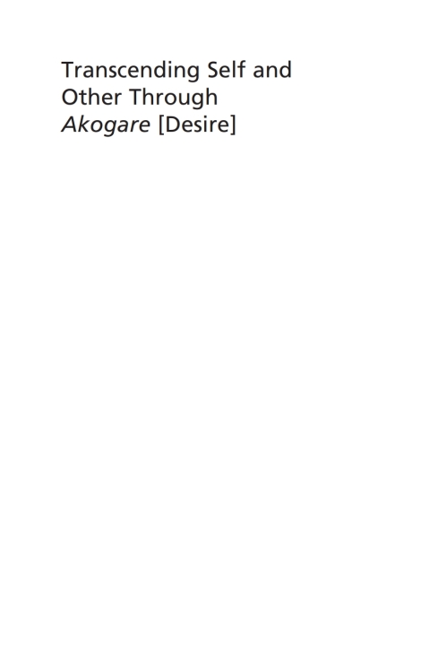 Cover image for book Transcending Self and Other Through Akogare [Desire]