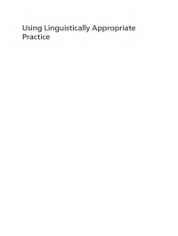 Titelbild: Using Linguistically Appropriate Practice 1st edition 9781788924948