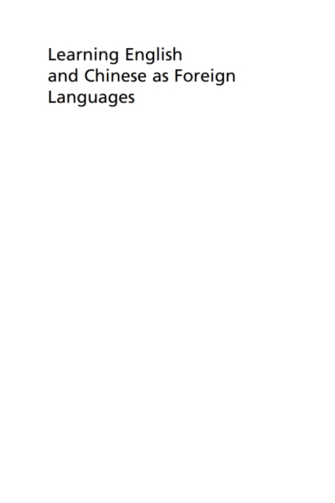 Cover image for book Learning English and Chinese as Foreign Languages