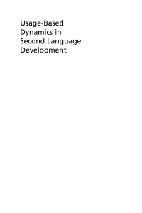 Cover image: Usage-Based Dynamics in Second Language Development 1st edition 9781788925235