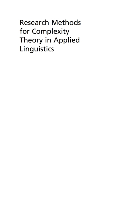 Cover image for book Research Methods for Complexity Theory in Applied Linguistics