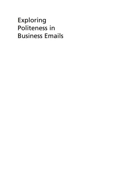 Cover image for book Exploring Politeness in Business Emails