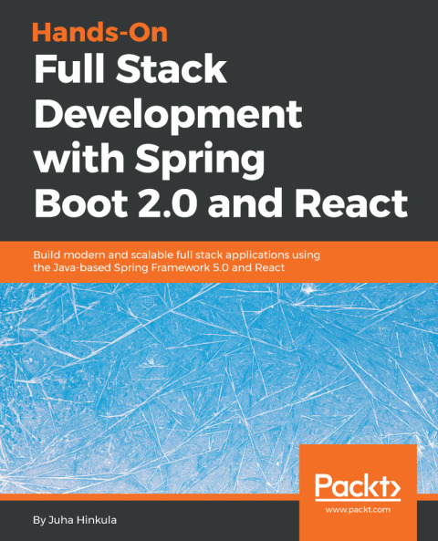 Cover image for book Hands-On Full Stack Development with Spring Boot 2.0  and React