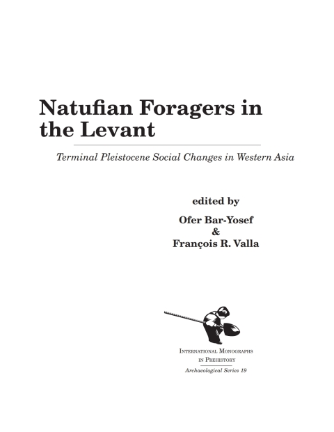 Cover image for book Natufian Foragers in the Levant