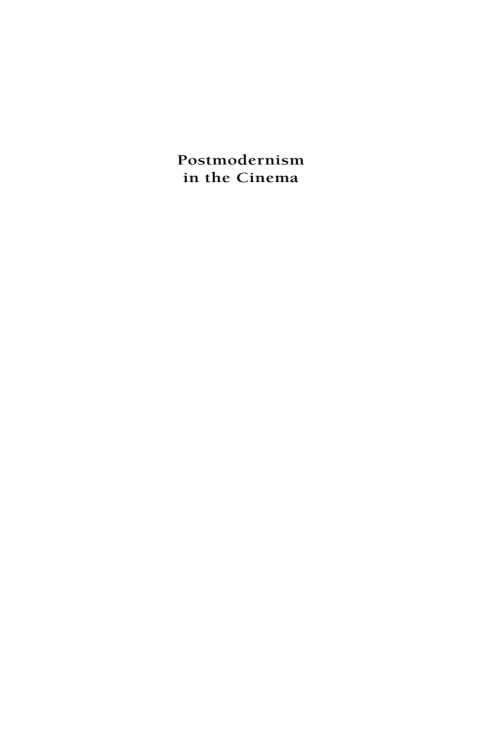 Cover image for book Postmodernism in the Cinema