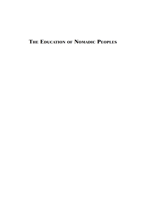 Cover image for book The Education of Nomadic Peoples