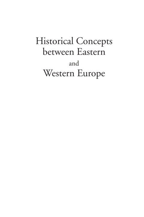 Cover image for book Historical Concepts Between Eastern and Western Europe