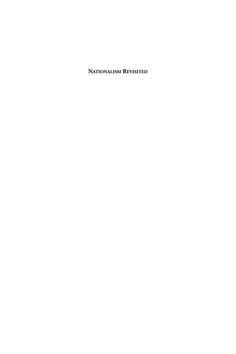 Cover image for book Nationalism Revisited