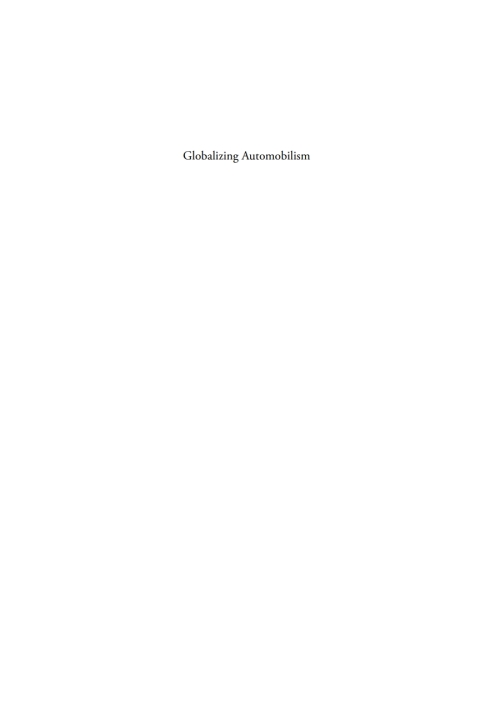 Cover image for book Globalizing Automobilism