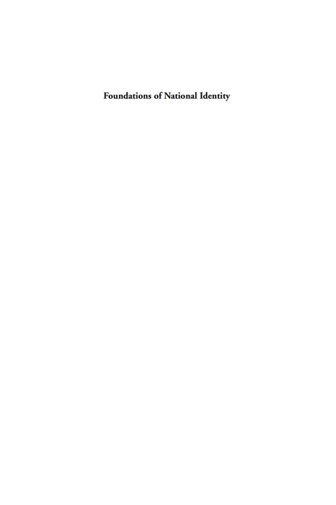 Cover image for book Foundations of National Identity