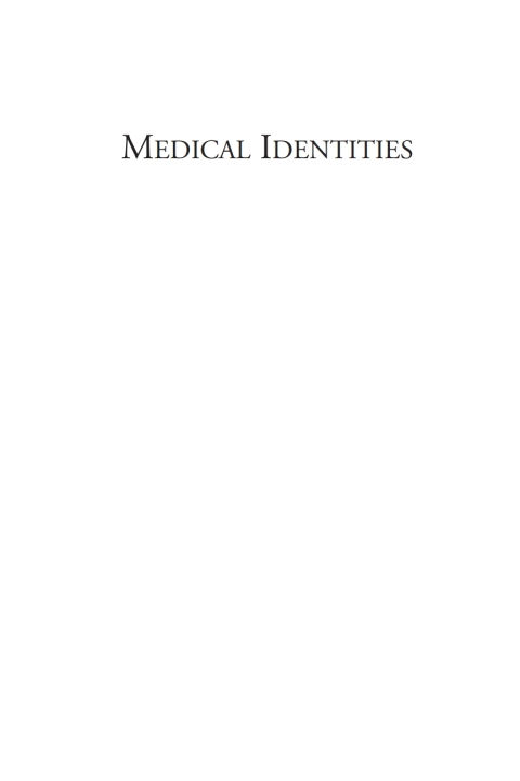 Cover image for book Medical Identities