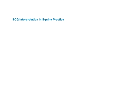 ECG Interpretation in Equine Practice 